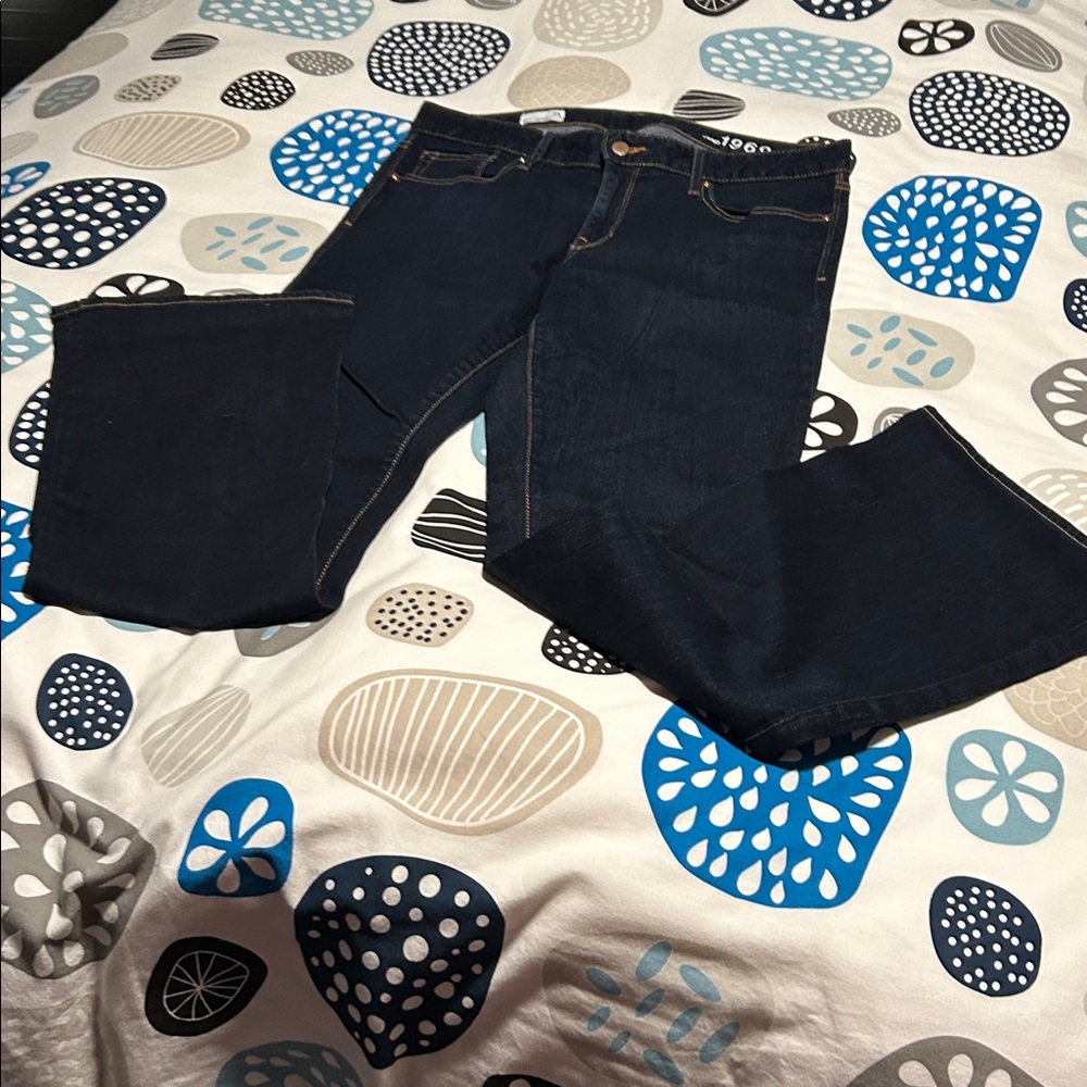 Gap 31L Curvy Dark Blue Denim Jeans. Bootcut - Picture 2 of 6